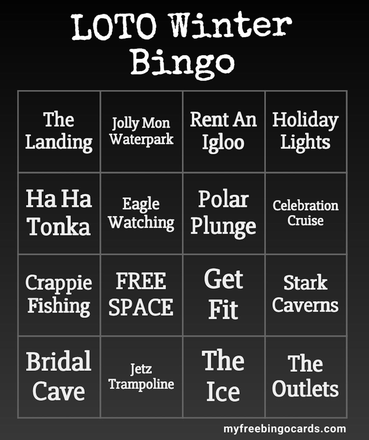 LOTO Winter Bingo